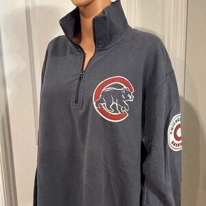 47 Brand Chicago Cubs XXL 1/4 zip - emblems embroidered -worn one time